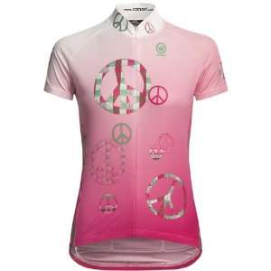   Peaceout Cycling Jersey   Short Sleeve (For Women)