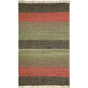  Striped Leather Matador 9x12 Rug with  