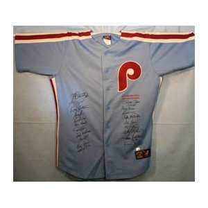  1980 Philadelphia Phillies Team Signed/Autographed Jersey 