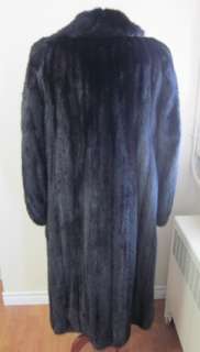 Womens Sz 12 Canadian Black Mink Fur Coat EXCELLENT  