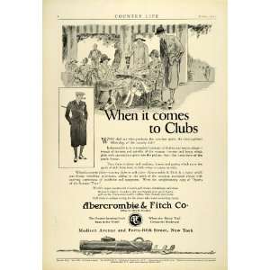 1925 Ad Abercrombie & Fitch Ezra H Fitch President Golf Club Clothes 