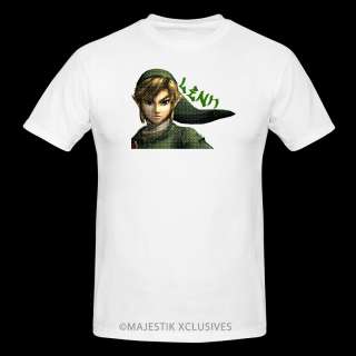 LoZ5 LEGEND OF ZELDA T SHIRT FIGURES LINK STATUE GAME  