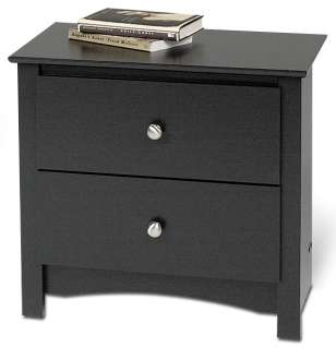 4pc Black Bedroom Headboard/Nightstand/Bench Set  