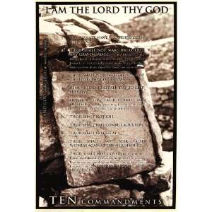  Ten Commandments   Inspirational Poster   22 x 34: Home 