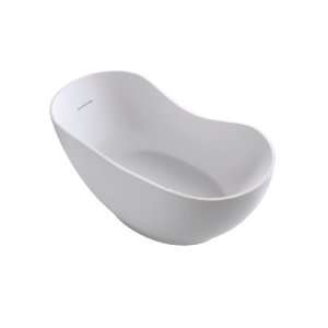  KOHLER K 1800 HW1 Abrazo Freestanding Bath, Honed White 