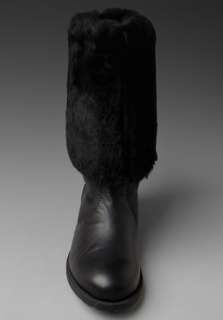 Kelsi Dagger Glenda Shearling Foldover Boot Black 9 M  