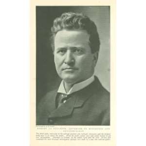  1905 Print Robert La Follette Wisconsin Governor 