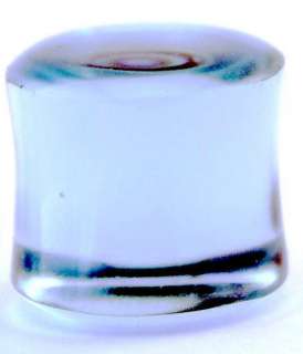 plug 257 Real clear blue Obsidian stone gauges lite clear lucky single 