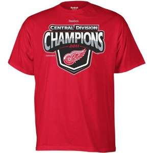 Reebok Detroit Red Wings 2011 NHL Central Divison Champions Rule T 