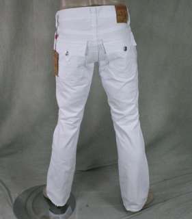 True Religion Jeans mens RICKY White natural straight leg optic NEW 
