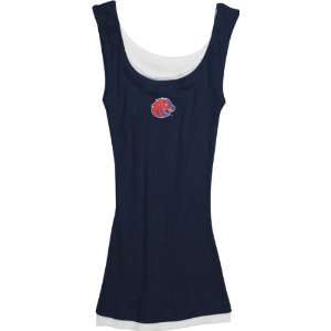 Boise State Broncos Womens Navy Supreme Layered Tank Top:  
