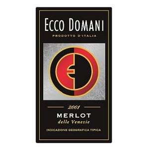  Ecco Domani Merlot 2007 750ML: Grocery & Gourmet Food