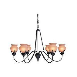  Beaux Arts Collection Six Light Rust Finish Chandelier 