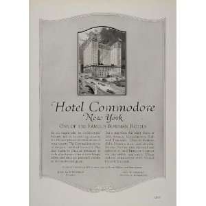  1922 Ad Hotel Commodore New York City John Mc E. Bowman 