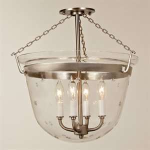  JVI Designs 1156 4 Light Large Bell Jar Semi Flush Ceiling 