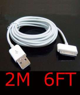 2M 6FT USB Date Sync Charger Cable Cord For Apple iphone 4 4S 3G 3GS 