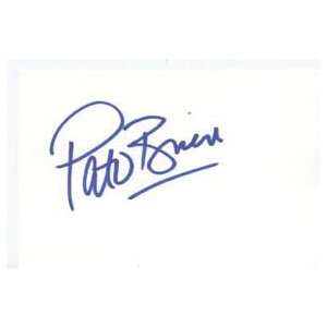  PAT O BRIEN Signed Index Card In Person: Everything Else