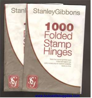PACKET   STANLEY GIBBONS FOLDED PEELABLE STAMP HINGES 1000 NEW!