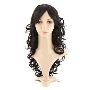  6sense Stylish Curly Hair Long Black Cosplay Wig: Beauty