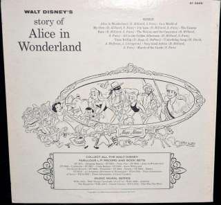   Disneys Alice In Wonderland   1962 Disneyland Record ST 3909  