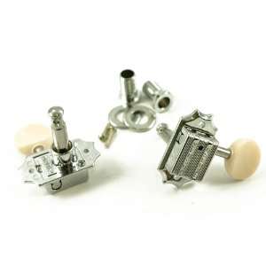   BUSHING OVAL WHITE BUTTERBEAN BUTTON   CHROME: Musical Instruments