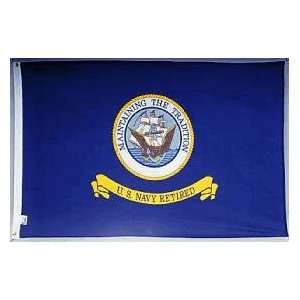  3 x 5 Feet Navy Retired Poly   outdoor Military Flag Made 