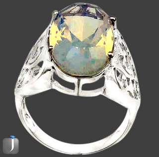   OPALITE OVAL 925 STERLING SILVER SOLITAIRE COCKTAIL RING M6987  
