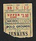 1940 RARE Henry Armstrong vs Lew Jenkins boxing ticket
