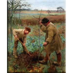  Planting A Tree 13x16 Streched Canvas Art by Clausen, Sir 