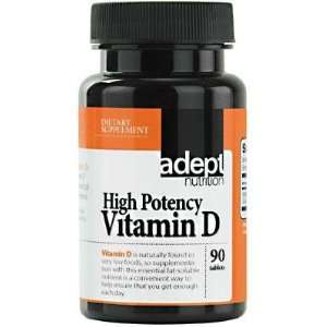  Adept Nutrition High Potency Vitamin D, 90 tablets Health 
