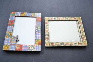 Wooden Lang Picture frames Prairie Train / Fabric Of  