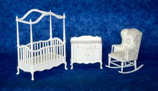 Dollhouse Miniature Victorian Nursery Baby Furniture  