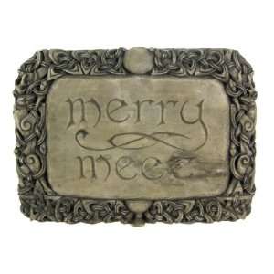  Stone Finish MERRY MEET Welcome Wall Plaque Pagan