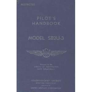  Vought Sikorsky SB2U Aircraft Flight Handbook Manual 