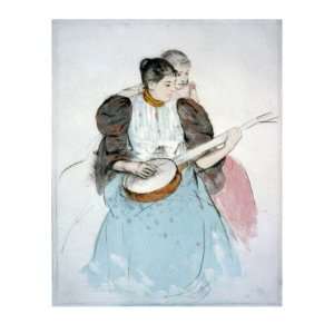  The Banjo Lesson, Painting by Mary Cassatt, 1894 Premium 