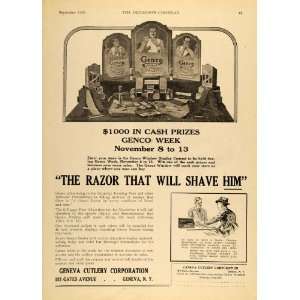   Ad Geneva Cutlery Genco Mens Razors Display Prize   Original Print Ad