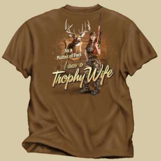 Buck Wear Trophy Wife   Deer T Shirt Med  