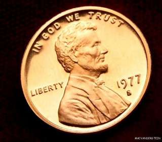 1977 S LINCOLN MEMORIAL CENT  PROOF BLAZING LUSTER #DS149  