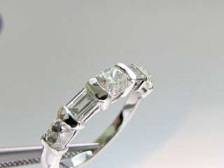 6000 1.50CT CUSHION & BAGUETTE DIAMONDS PLATINUM BAND █  