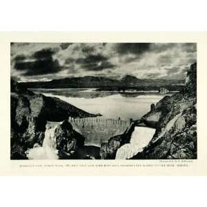 1922 Print Roosevelt Dam Engineering Architecture Salt River Arizona 