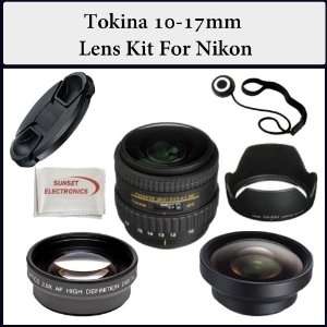 Tokina AT X 107 AF DX Fisheye 10 17mm f/3.5 4.5 Lens Kit for Nikon DX 