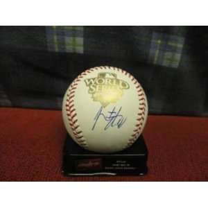 Signed Jeremy Affeldt Ball   2010 World Series   Autographed Baseballs