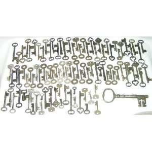  Lot of 100 Vintage Skeleton Keys with Original Patina 