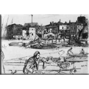   Lion Wharf 16x11 Streched Canvas Art by Whistler, James Abbott McNeill