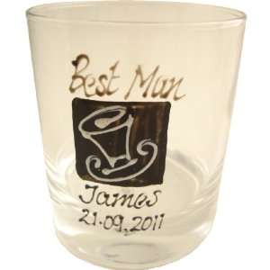  PERSONALISED Best Man whiskey Glass MAXIMUM 25 CHARACTERS 