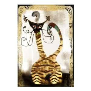 African Cat Animals Giclee Poster Print by Claudia Botero, 16x20 