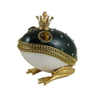  Frog Prince Jewelry Box   Genuine Goose Egg  with 
