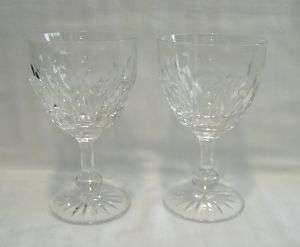 Tudor England Crystal 2 Raleigh Wine Glasses  