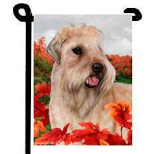  Soft Coated Wheaten Terrier Autumn Leaves Garden Flag 