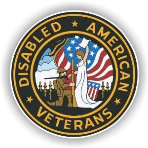  Disabled American Veterans Logo vinyl car bumper sticker 4 